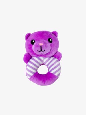 Strip "O" Hand Rattle (Purplr Bear)