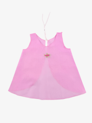 NB Baby Shirt with embroidery Roses - Pink