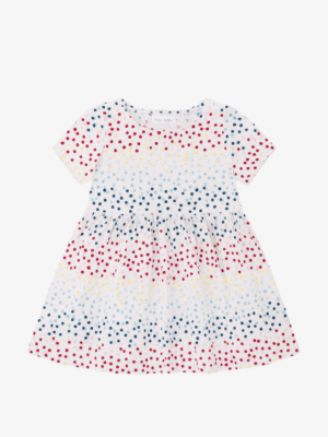 Baby Girl White Dotted Dress