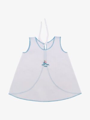 NB Baby Shirt with Embroidery Boat Blue
