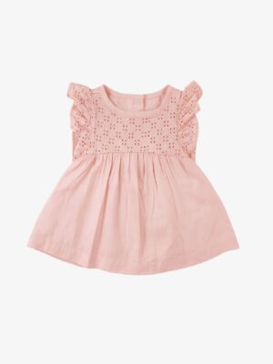 Baby Girl Solid Color Cutloan Dress