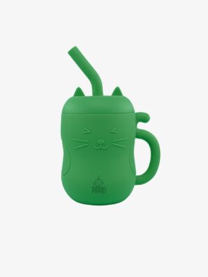 Green Silicone Straw Cup