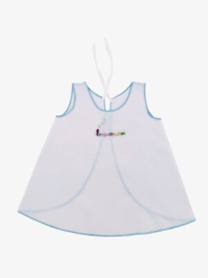 NB Baby Shirt with Embroidery Train Blue